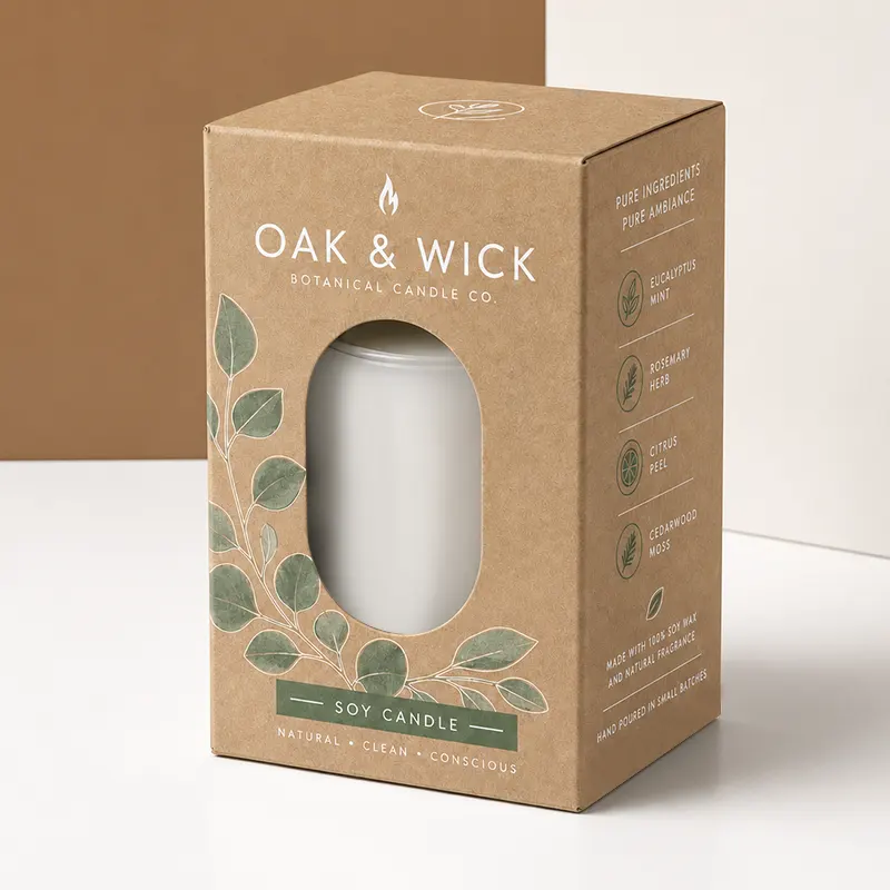 Kraft paper candle boxes