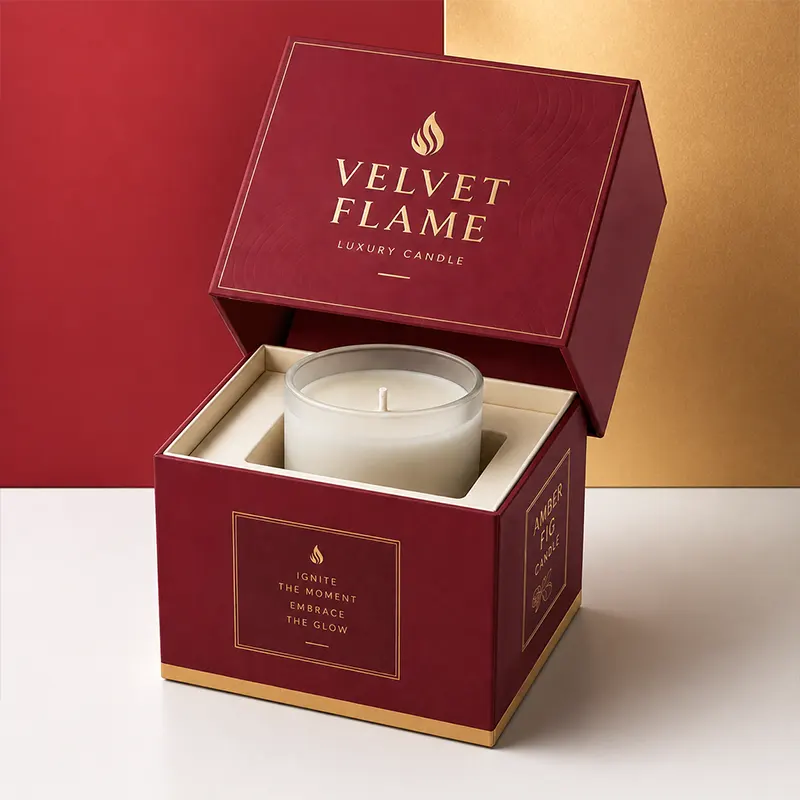 Luxury rigid candle boxes