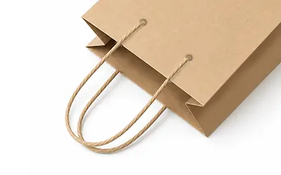 Paper rope handles for custom paper bags