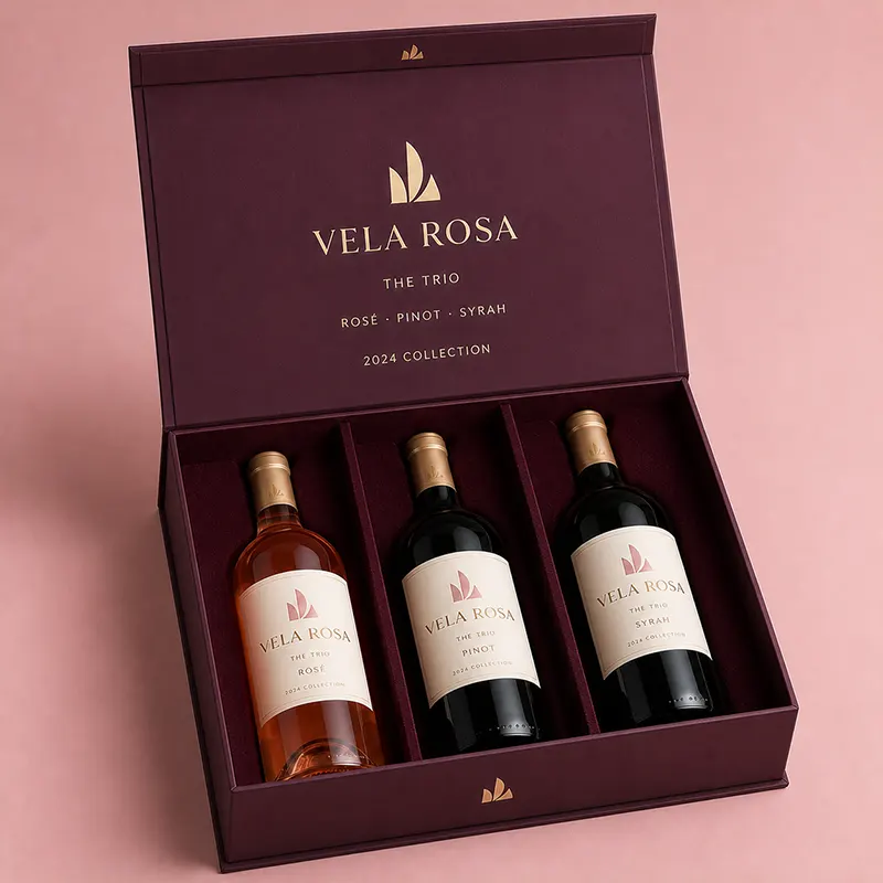 Custom multi-bottle wine boxes