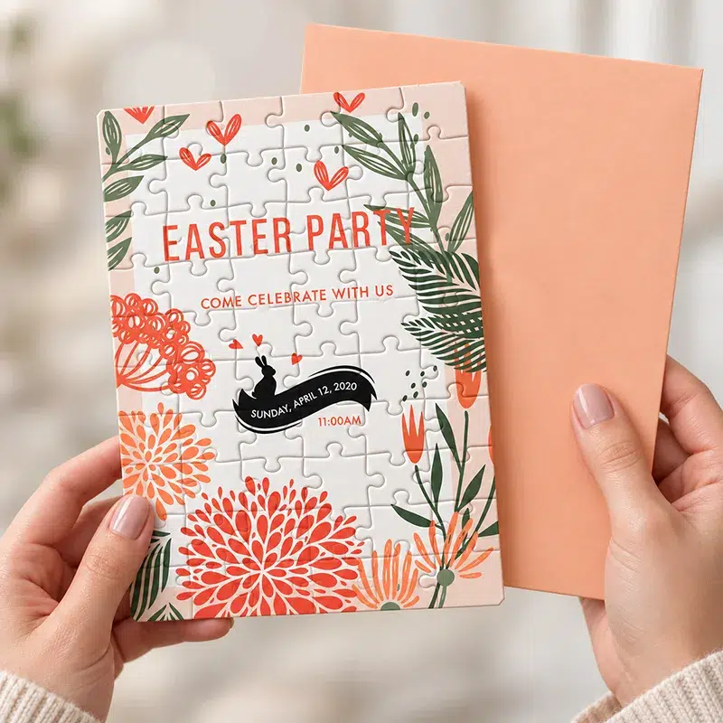custom puzzle greeting card manufacturer